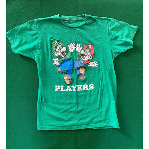 Super Mario Kids Tee Green Luigi Size Medium Teen